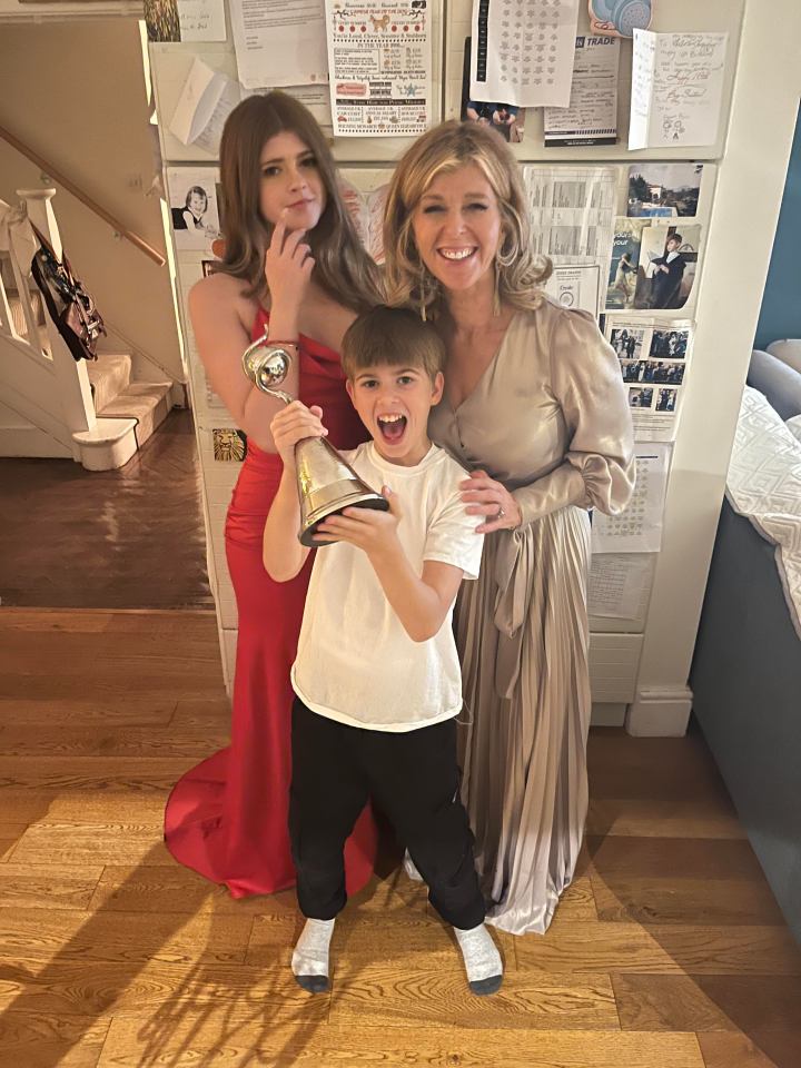 The presenter shares two teenage children with her husband