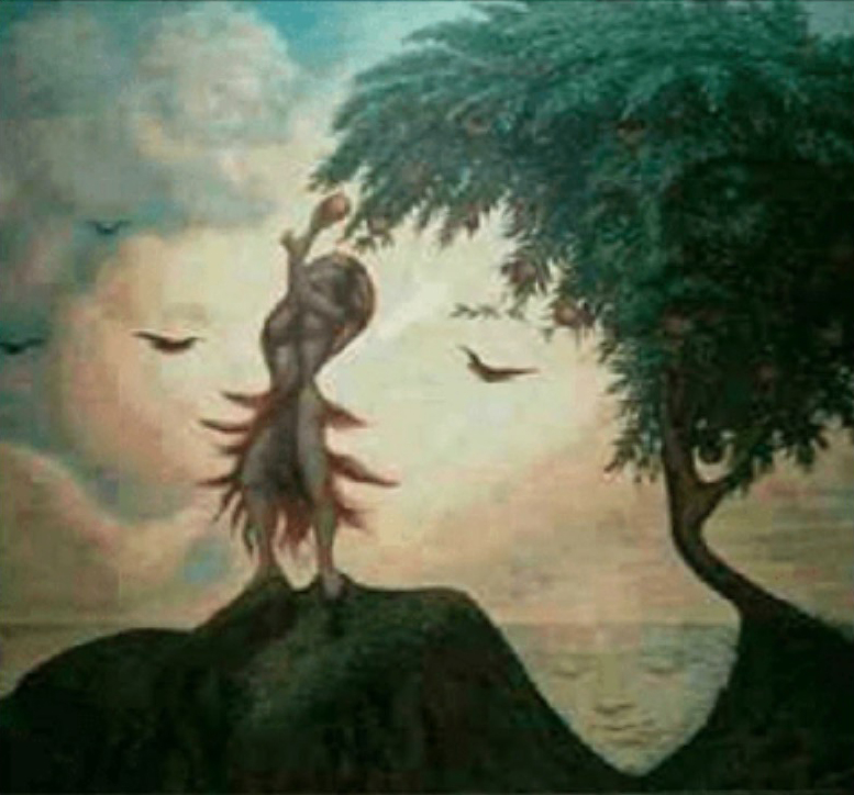 Depending what faces you see in this photo first, it could reveal a lot about you