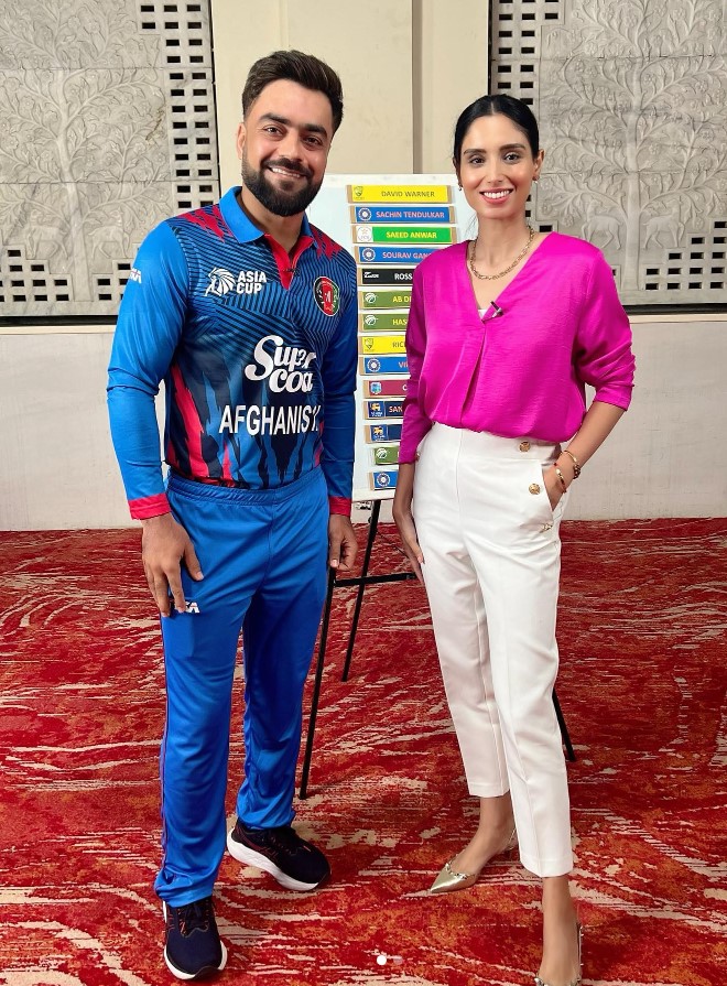 Zainab and Rashid were pictured together at the event