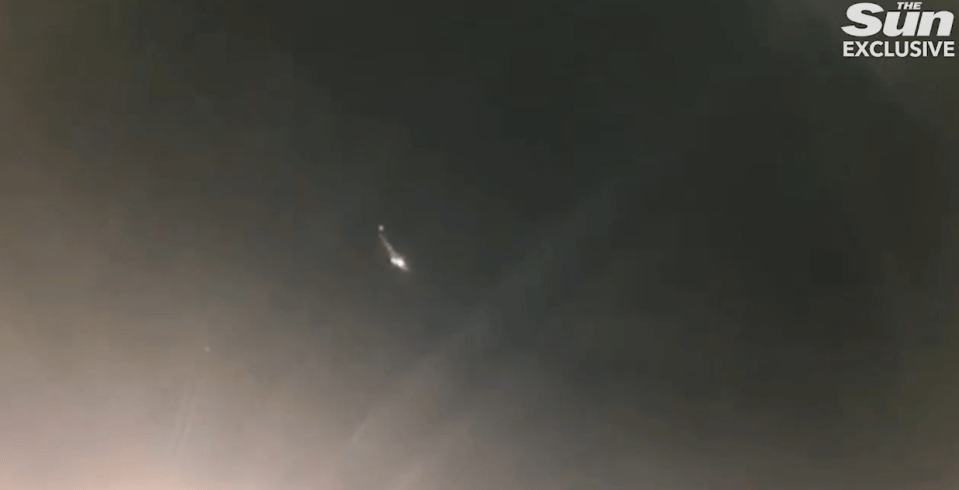 It then spun around five times within 14 seconds before plummeting