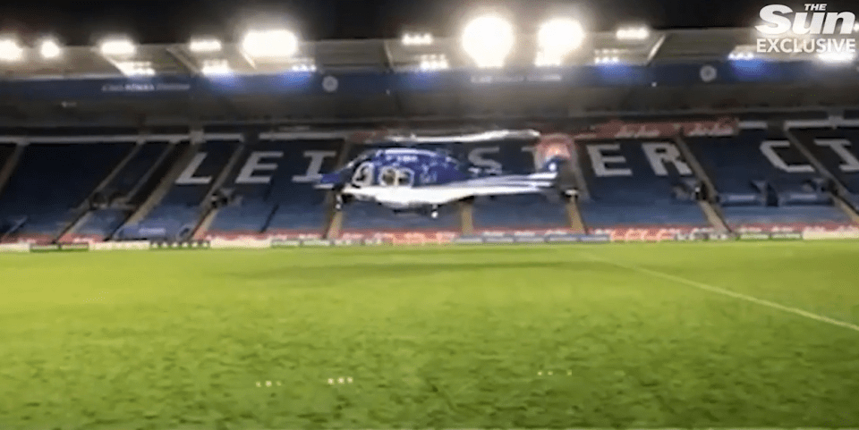 The doomed helicopter taking off moments before it crashed