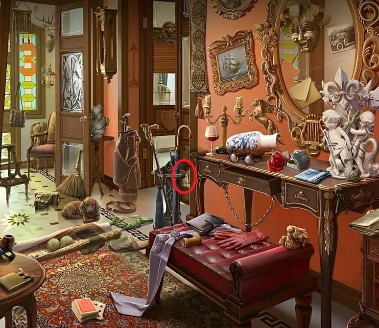 The cat can be seen lurking by the corner of the table