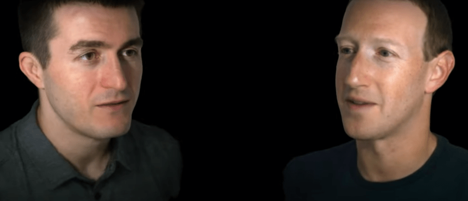 They look as though they are talking face to face, and yet, are more than a thousand miles a part
