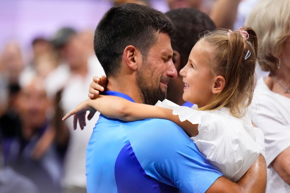 He got emotional as he celebrated with his daughter Tara