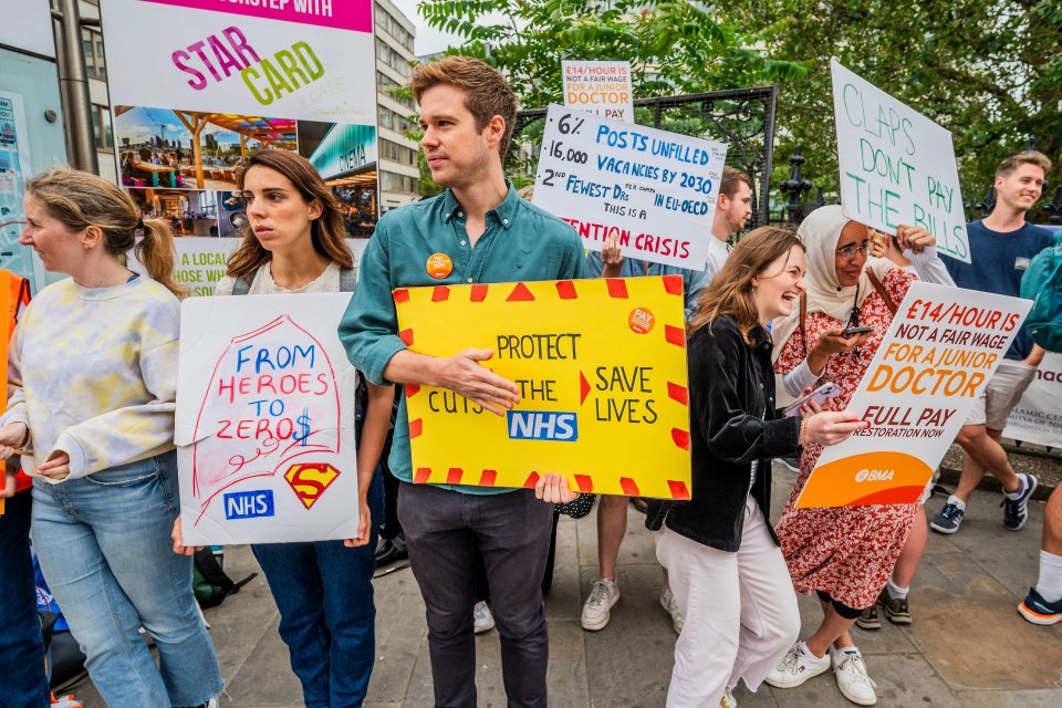 Junior and senior doctors have joined forces on NHS picket lines for the first time