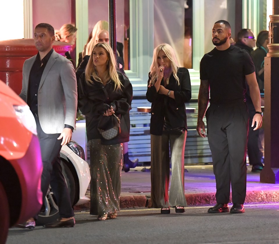 The family were seen leaving Sexy Fish in Mayfair
