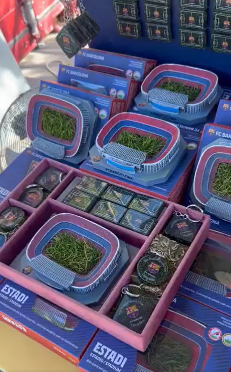 Barcelona have started selling tufts of grass from the Nou Camp pitch