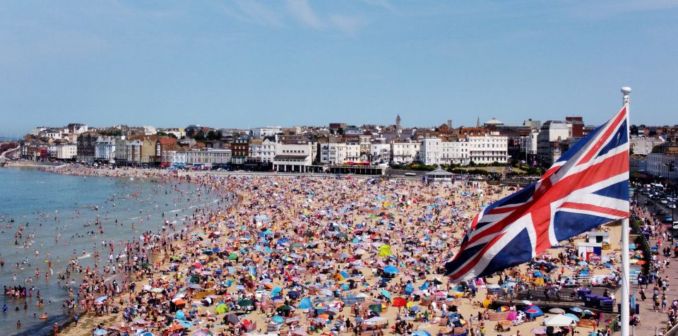 The beach at Margate was packed out as seen in this picture from last year