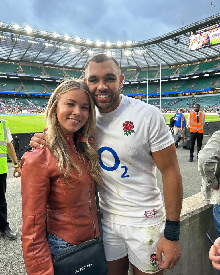 Hollie has been dating England rugby star Joe Marchant since 2022