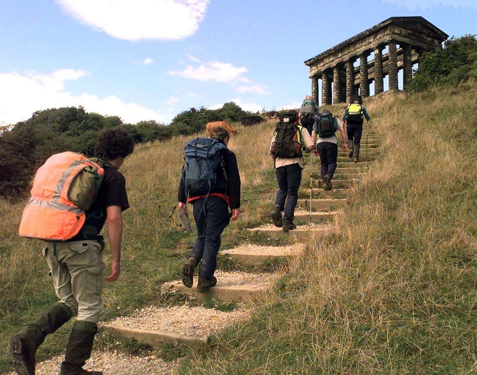 The monument sits on top of Penshaw hill where the legendary Lambton Worm lived