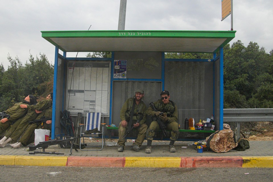 Israeli soldiers currently patrol the town with their M16s