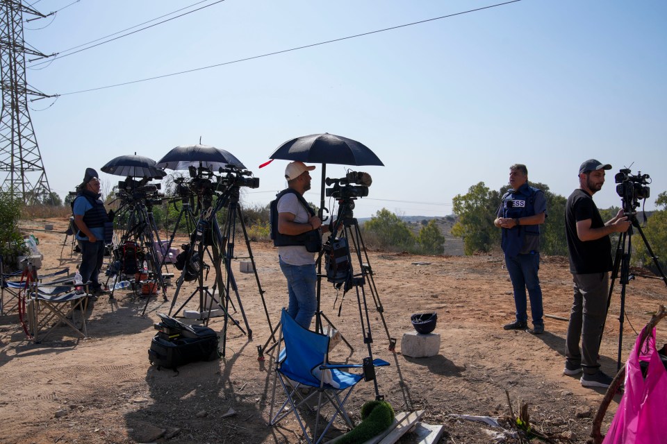The only people left in Sderot are the press with cameras trained on the Gaza strip