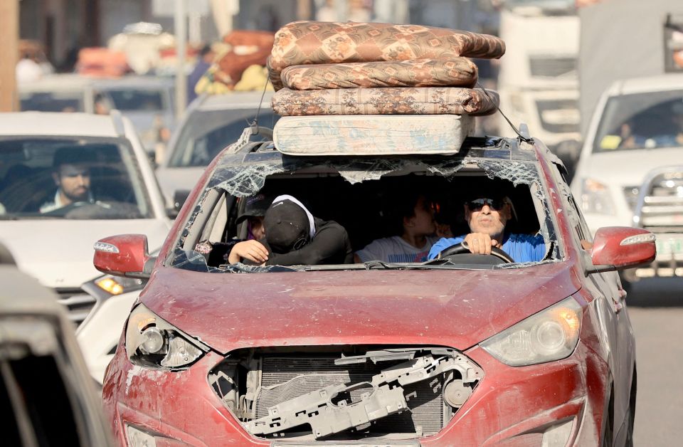 Palestinians have been fleeing with their belongings to safer areas in Gaza