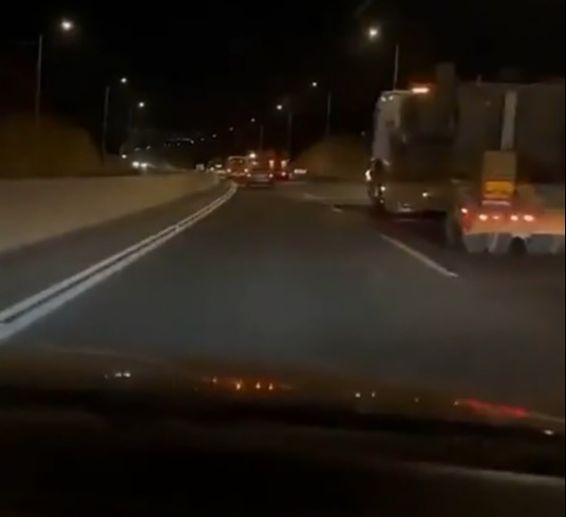 Convoys were on the move near the Gaza strip
