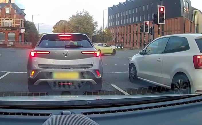 It then raced off into the intersection