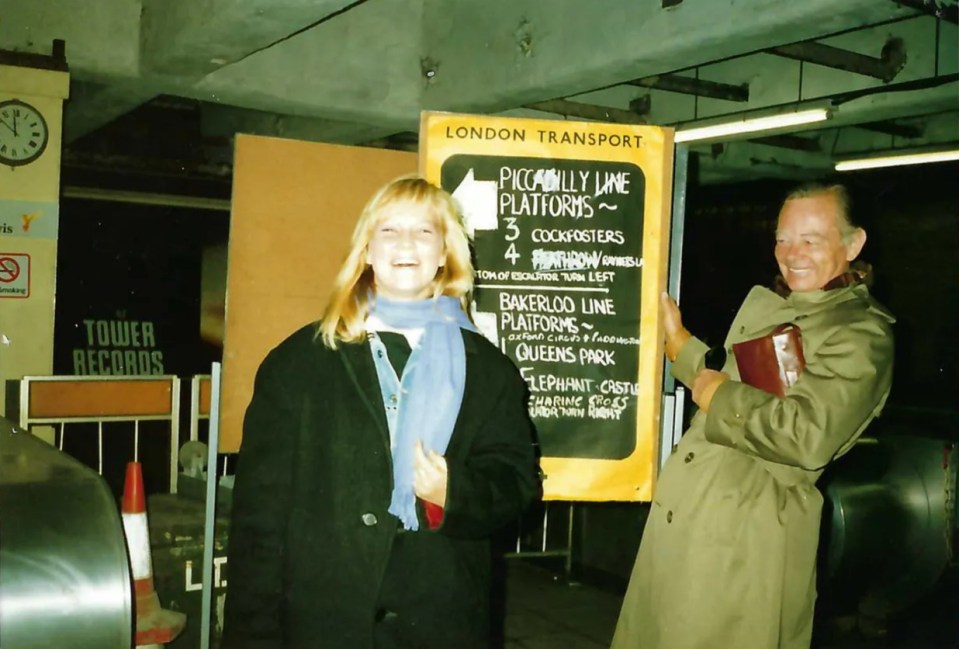 A previously unseen picture shows a young Revelle with dad Ivor in London when she was studying at Bush Davies School of Theatre Arts