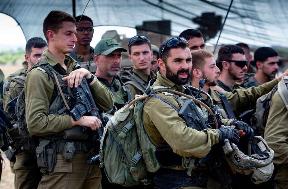 Mandatory Credit: Photo by Xinhua/Shutterstock (14158459b) Israeli soldiers are pictured near the Israel-Gaza border in Israel, on Oct. 19, 2023. Israel Gaza Border Army - 19 Oct 2023
