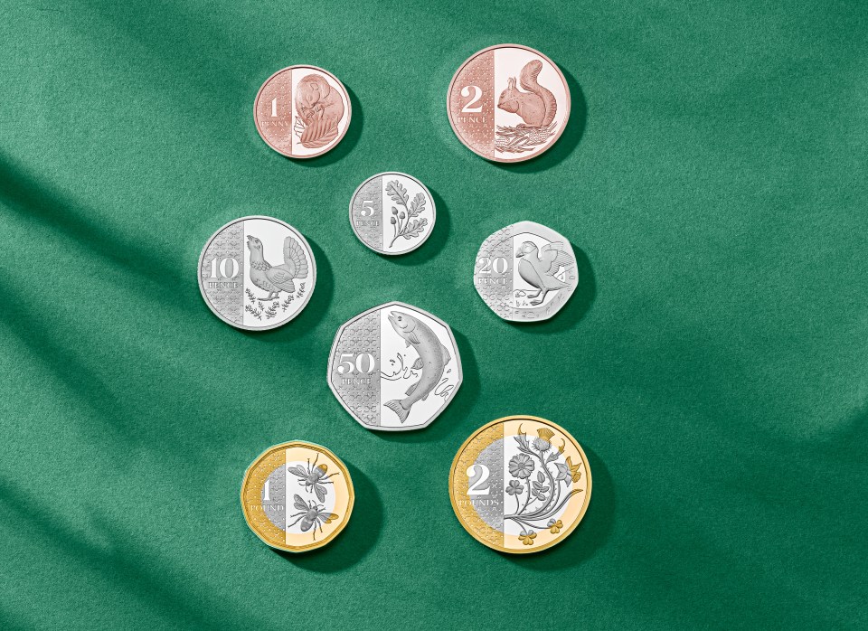 **VIDEO AVAILABLE: CONTACT INFO@COVERMG.COM TO RECEIVE** Prince Charles love of nature is to be celebrated on new U.K. coins featuring some of Britains best-loved flora and fauna. The Royal Mint has revealed eight new coin designs that will soon grace official UK currency, spanning from the 1p piece to the revered £2 coin. These new coin designs, officially referred to as definitives, represent the final step in King Charles III's transformation onto British coinage. They will replace the long-standing shield formation introduced during Queen Elizabeth II's reign in 2008. A distinctive, recurring pattern featuring three interlocking C's unites these coin designs. This particular element draws from historical symbolism, echoing the cypher of Charles II. However, the incorporation of indigenous flora and fauna points towards the future and emphasizes the significance of nature conservation. The edge inscription on the new £2 coin, "IN SERVITIO OMNIUM," translating to "In the service of all" in Latin, was chosen by His Majesty and originated from the King's inaugural speech on September 9, 2022. Anne Jessopp, Chief Executive Officer of The Royal Mint, expressed, "This marks a rare and historic occasion as the complete set of UK coins undergoes a transformation to honor a new monarch. The striking designs, personally approved by His Majesty, reflect his commitment to conservation and the natural world while celebrating British craftsmanship." She continued: "The Royal Mint has been minting Britain's coins for over a millennium and this collection will take its place among the designs of monarchs ranging from Alfred the Great to Elizabeth II. The unique pattern of interlocking C's graces each of the new designs, paying homage to history through Charles II's cypher and celebrating King Charles III's dedication to conservation." This marks the first time that all eight coins collectively celebrate nature and wildlife. Gordon Summers, Chief Engraver at The Royal Mint said, It is a privilege to work on the official coins of the nation and to ensure we reflect The King and Britain through our designs. It takes a great deal of skill to create art on a canvas as small as a 1p or £1 coin. The Royal Mint has honed our expertise over 1,100 years and we cant wait to see the new coins in the hands of the nation. The coins include a 1p featuring a hazel dormouse, a 2p with a red squirrel, a 5p with an oak tree leaf, a 10p with a capercaillie (a Scottish grouse), a 20p featuring a puffin, a 50p featuring the Atlantic salmon, a £1 coin featuring bees, and a £2 featuring the U.K.'s national flowers. Where: London, United Kingdom When: 12 Oct 2023 Credit: The Royal Mint/Cover Images **All usages and enquiries, please contact info@cover-images.com - +44 (0)20 3397 3000EDITORIAL USE ONLY. MATERIALS ONLY TO BE USED IN CONJUNCTION WITH EDITORIAL STORY. THE USE OF THESE MATERIALS FOR ADVERTISING, MARKETING OR ANY OTHER COMMERCIAL PURPOSE IS STRICTLY PROHIBITED. MATERIAL COPYRIGHT REMAINS WITH STATED SUPPLIER.**