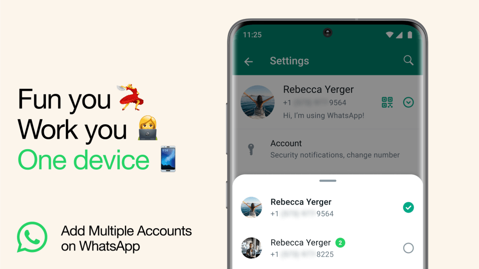 Use two accounts from one phone