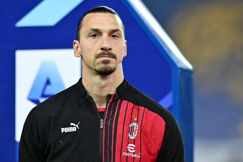 UDINE, ITALY - MARCH 18: Zlatan Ibrahimovic of AC Milan looks on prior to the Serie A match between Udinese Calcio and AC Milan at Dacia Arena on March 18, 2023 in Udine, Italy. (Photo by Alessandro Sabattini/Getty Images)