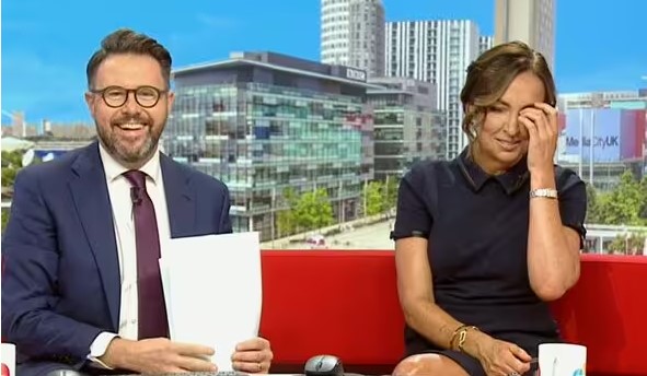 Jon laughed at his own joke while Sally had her head in her hand