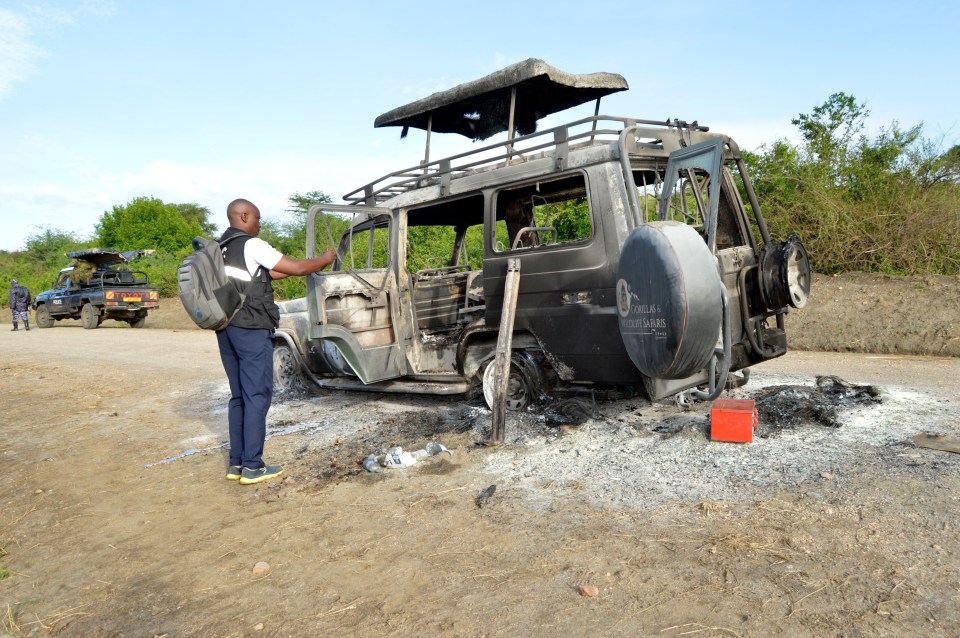 The aftermath of the tragic attack on the honeymooners and their safari guide