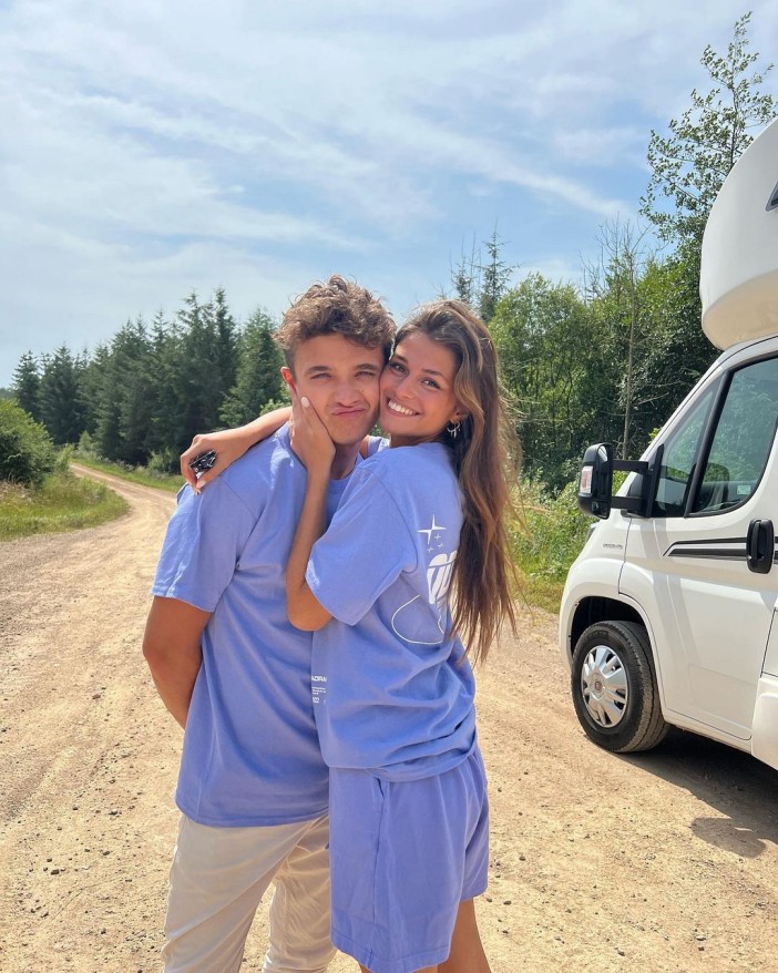 Lando Norris and now ex girlfriend Luisinha Oliveira , , taken from instagram - http://www.instagram.com/luisinhaoliveira99/?hl=en