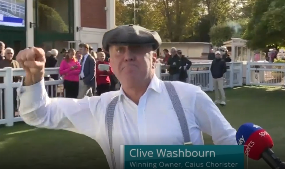 Washbourn couldn't keep his celebrations under wraps and went crazy on camera