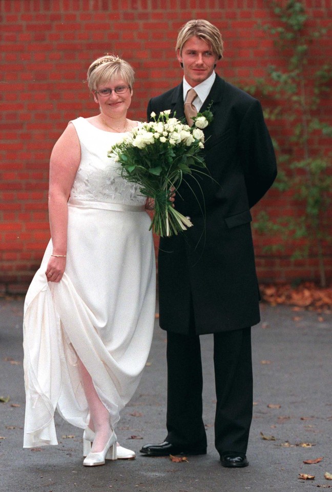 David Beckham attended Lynne's wedding to Colin in Hornchurch, Essex