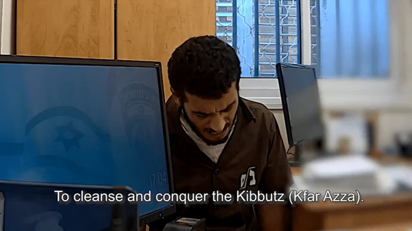 Another terrorist said his mission was to 'cleanse and conquer' Kfar Azza kibbutz