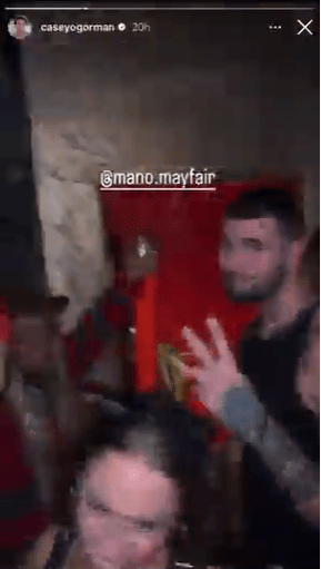 He was seen in a club with Tink Reading, who was grinding in front of him