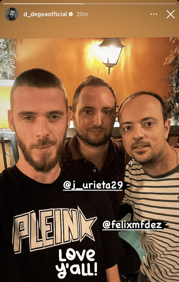 Former Red Devils keeper David De Gea took to his Instagram story after the match