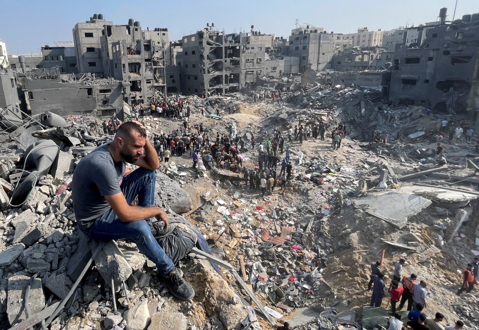 Hamas has claimed another airstrike has hit the Jabalia refugee camp in Northern Gaza, where Palestinians can be seen searching for survivors in the rubble
