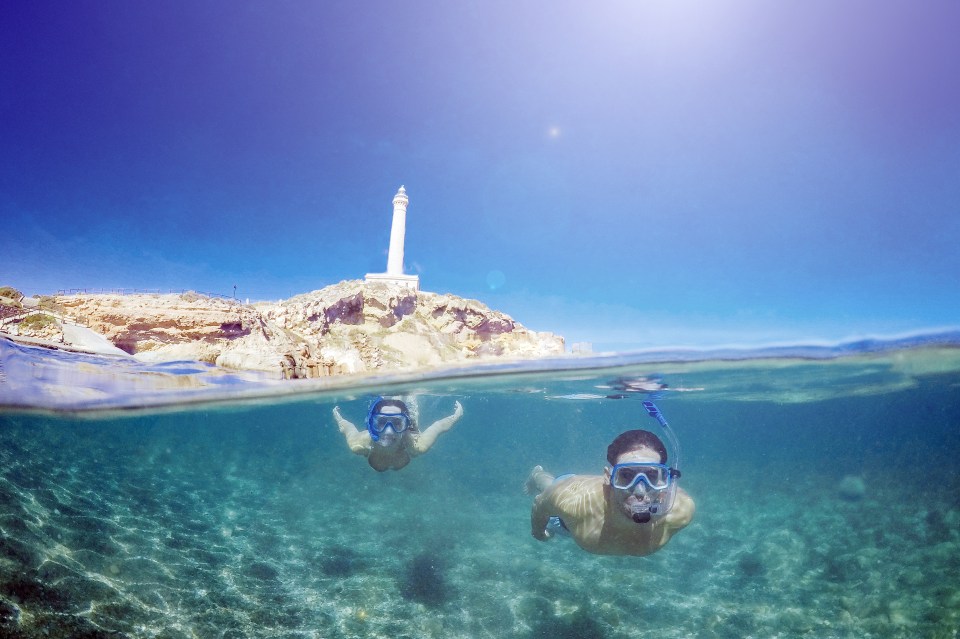 Murcia has crystal-clear blue waters and you can hire a boat out to some secluded spots