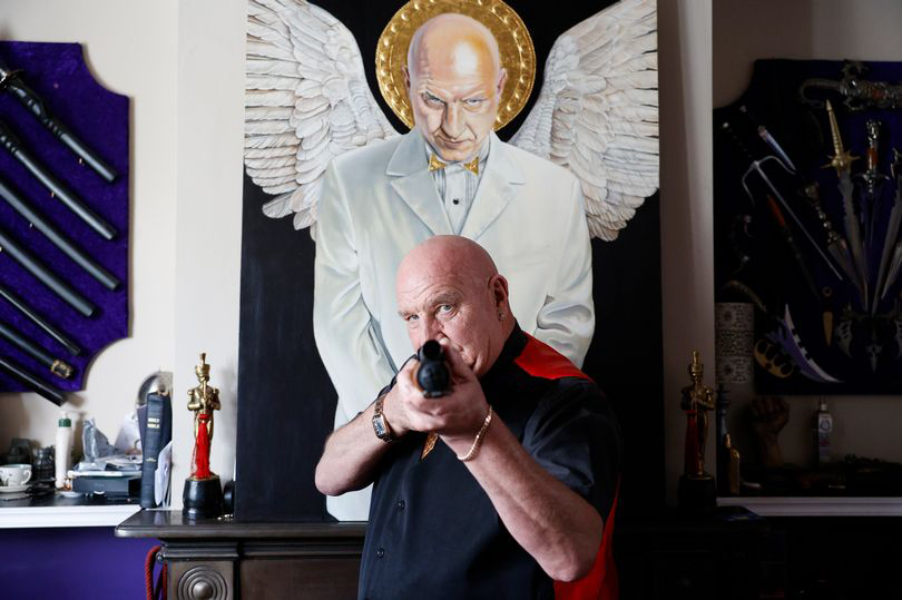In Dave's front room hung a painting of the late reformed criminal with a halo and angel wings