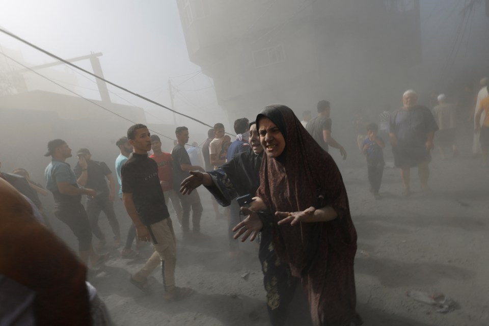 Scenes of devastation in Gaza following an Israeli air strike