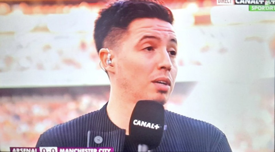 Samir Nasri was covering the match for French channel Canal+
