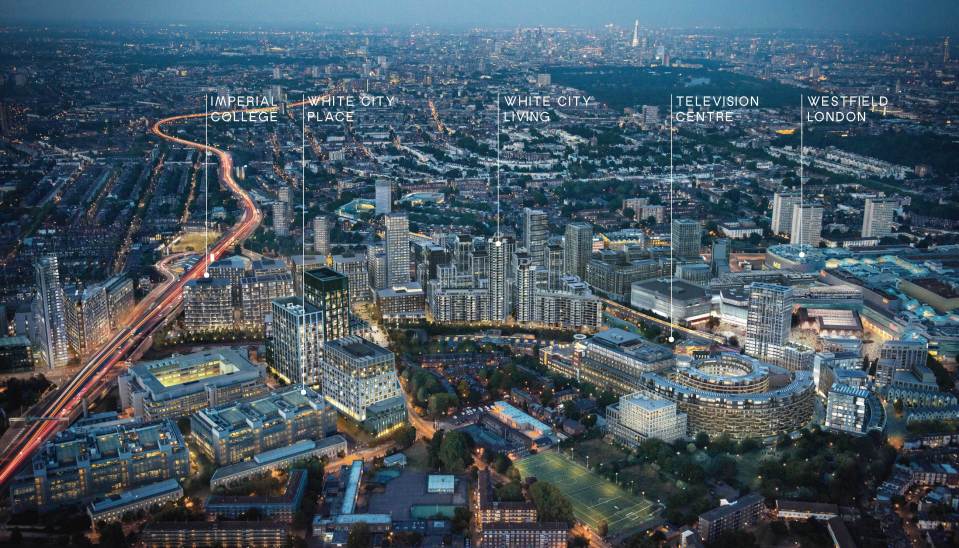 Nowadays the area is called White City Place - formerly the BBC Media Village