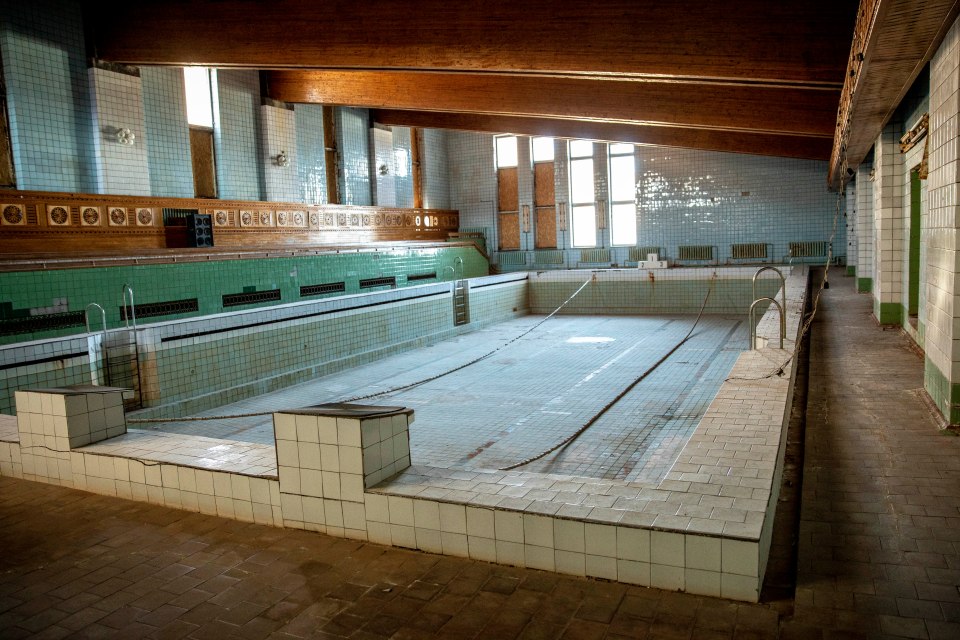 Pyramiden's swimming pool has been left to rot