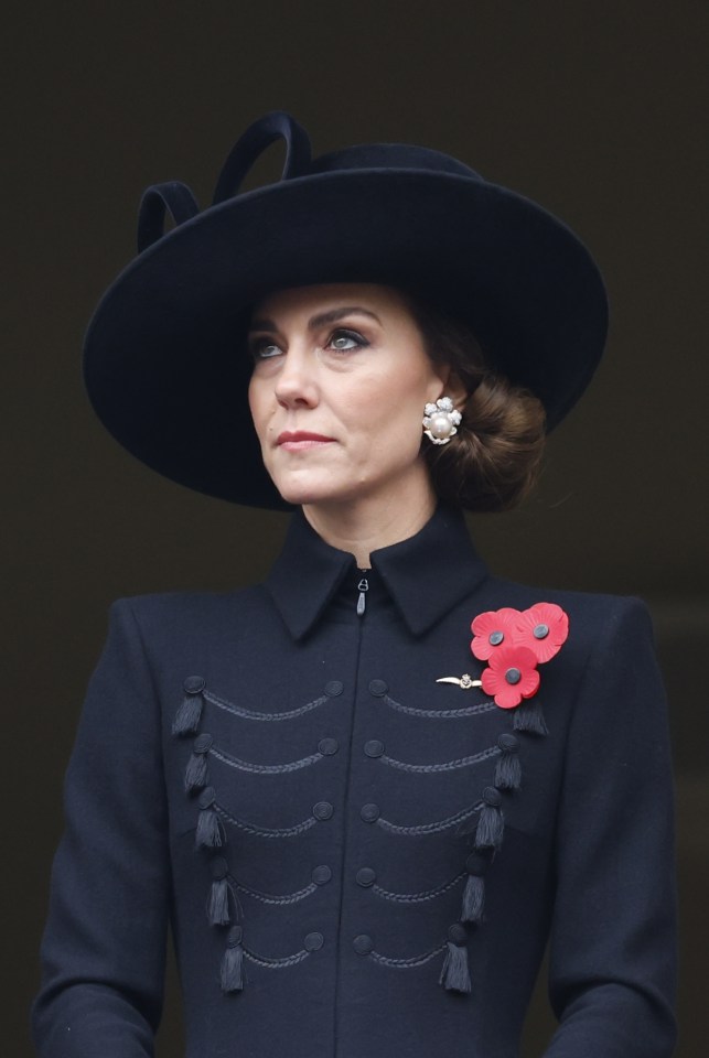 Kate Middleton at the Remembrance Sunday Service.