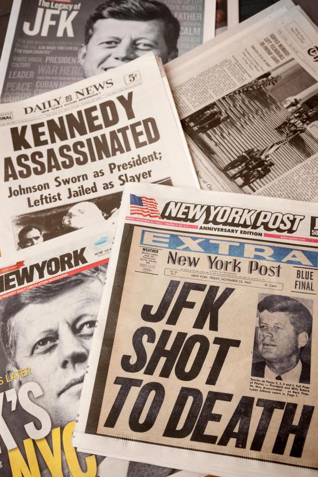 The front pages of New York, on November 22, 2013 to mark 50 years since his death