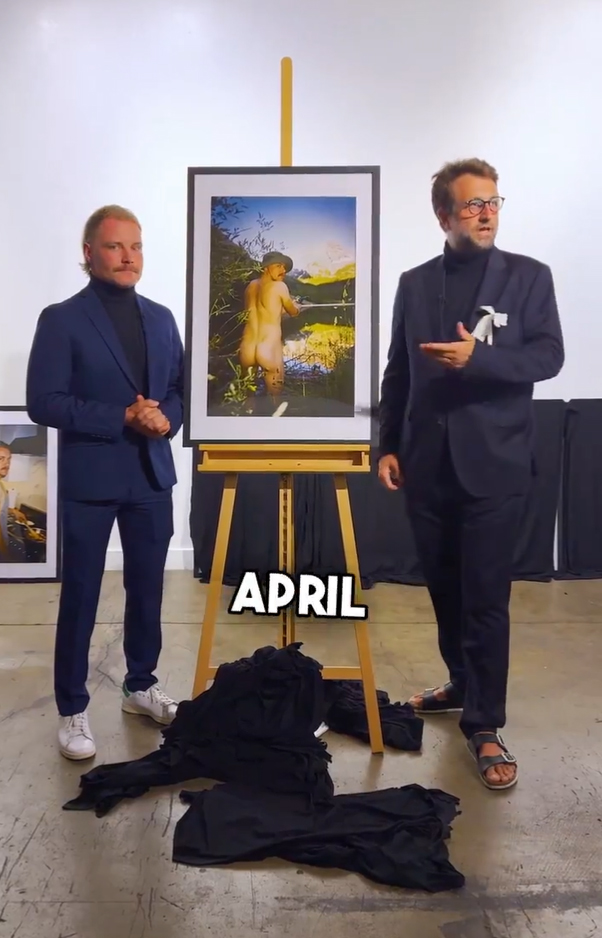 F1 star Valtteri Bottas revealed all in a daring nude calendar