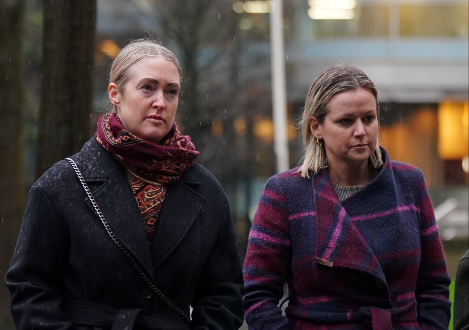 The teen's mum Esther Ghey, pictured with sister Alisha, revealed Brianna's last text