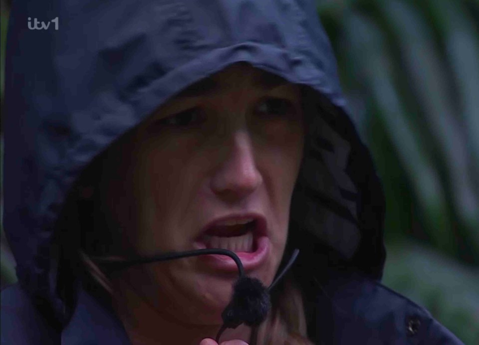 She sobbed as she took some time out and attempted to phone home