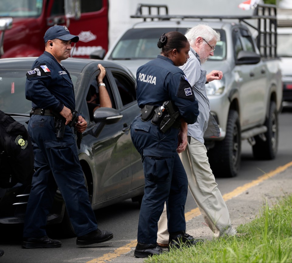Police arrested the grey-haired pensioner at the scene
