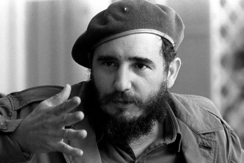 EK2YW9 Cuba. Cuban leader Fidel Castro Ruz. Reproduction.