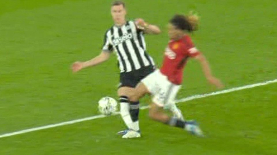 Hannibal was fortunate to not be sent off against Newcastle following this tackle