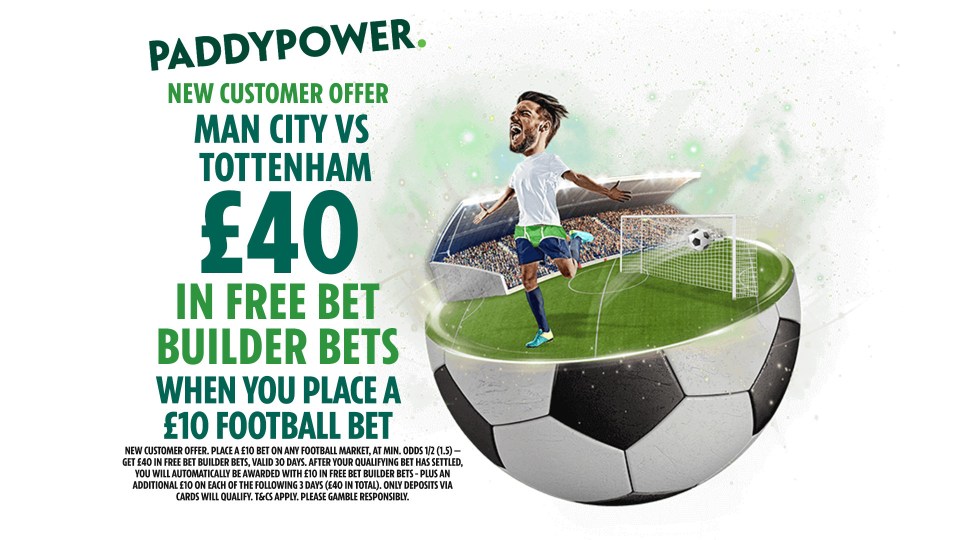 Man City vs Tottenham: Back our 22/1 Bet Builder tip, plus get £40 in free bets