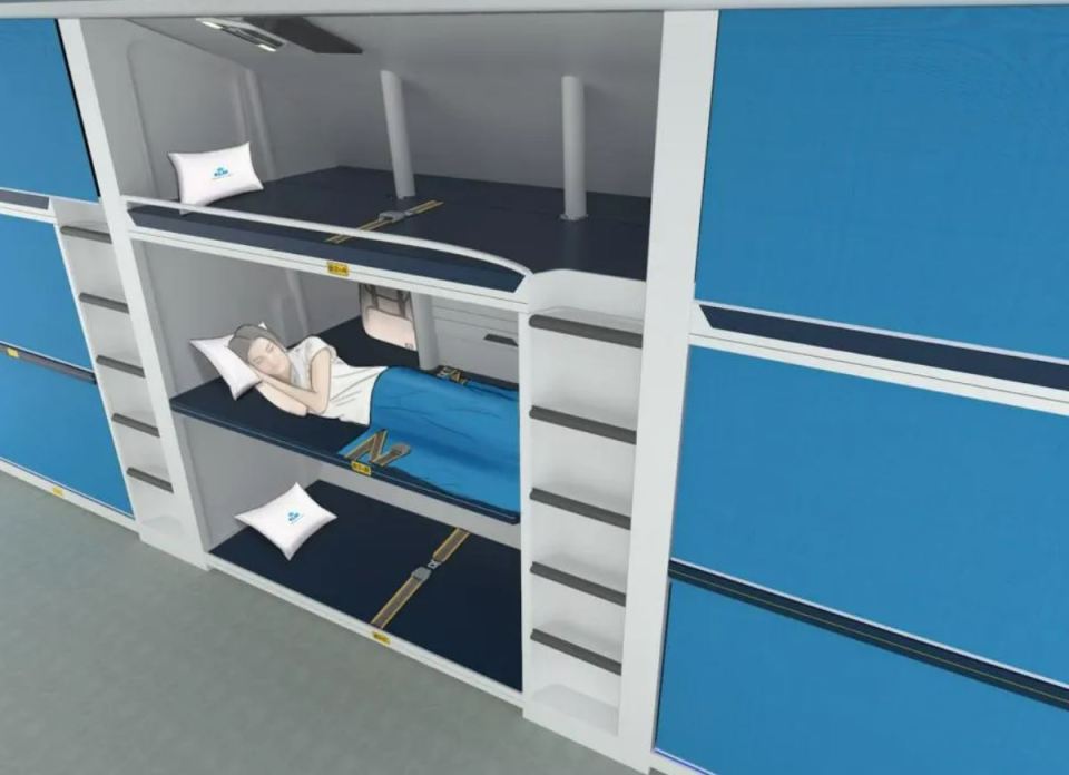 The cabins are from a similar blended-wing aircraft concept by KLM and TUDelft