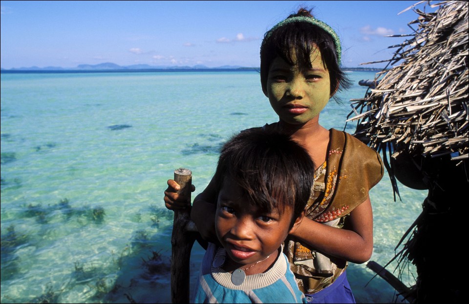 The kids spend so much time in the sea, they can see clearly underwater